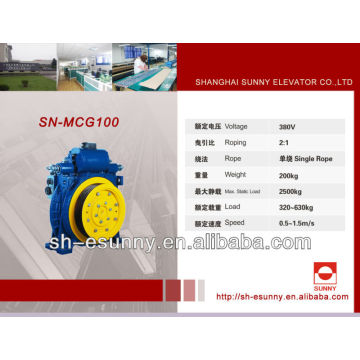 Geared traction machine